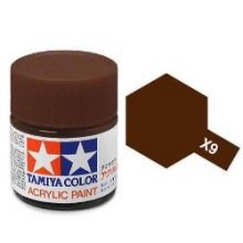 Tamiya mini acrylic paint 10ml X-9 gloss brown