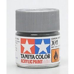 Tamiya mini acrylic paint 10ml X-11 chrome silver