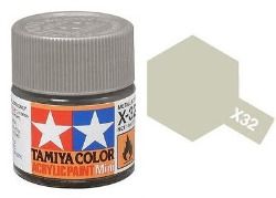 Tamiya mini acrylic paint 10ml X-32 titanium silver