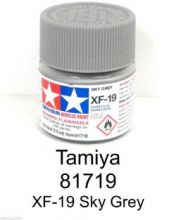 Tamiya mini acrylic paint 10ml XF-19 flat sky grey