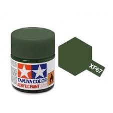 Tamiya mini acrylic paint 10ml XF-67 matt nato green