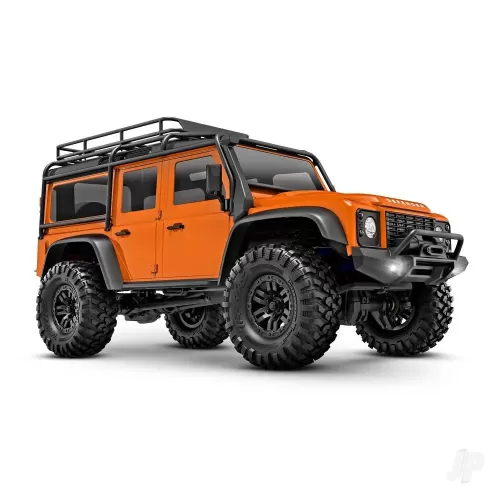 TRX-4M Land Rover Defender 1:18 4WD Electric Trail Crawler, Orange (+ TQ, ECM-2.5, Titan 87T, 750mAh LiPo, USB charger)