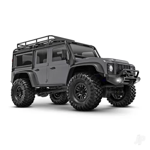 TRX-4M Land Rover Defender 1:18 4WD Electric Trail Crawler, Silver (+ TQ, ECM-2.5, Titan 87T, 750mAh LiPo, USB charger)